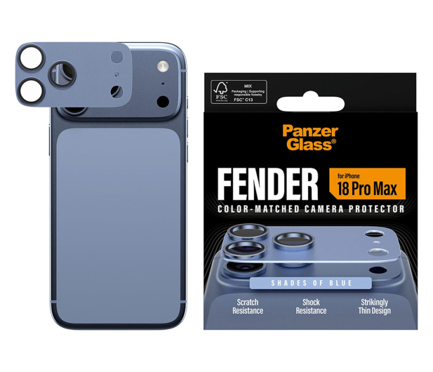 PanzerGlass Fender Camera Lens Protector do iPhone 18 Pro Max Blue - 1604001 - zdjęcie 3
